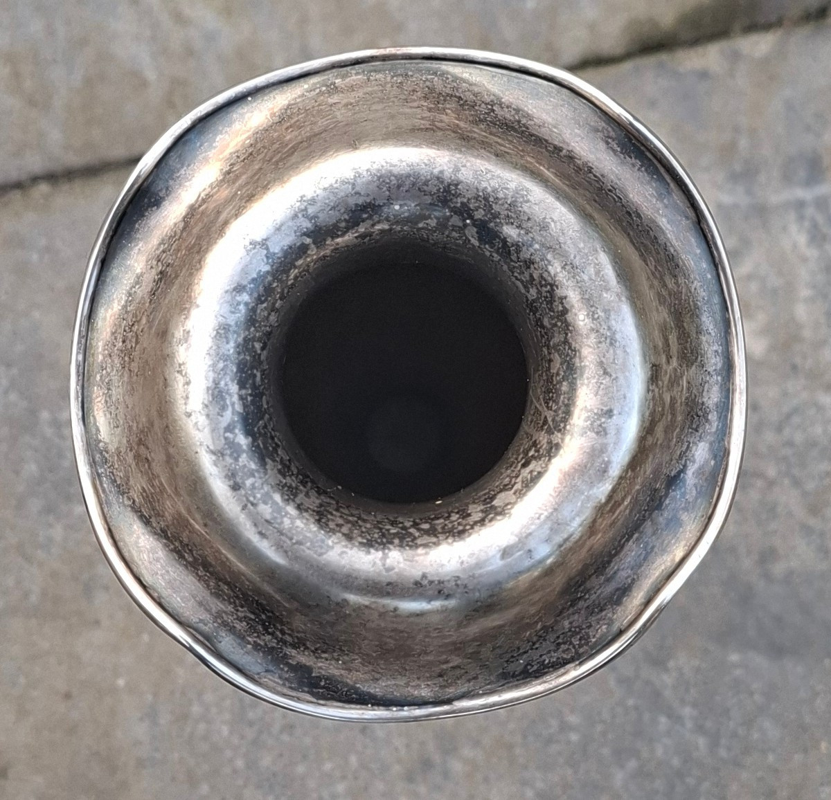 Vase argent et cuivre signe La Pierre Newark-photo-3