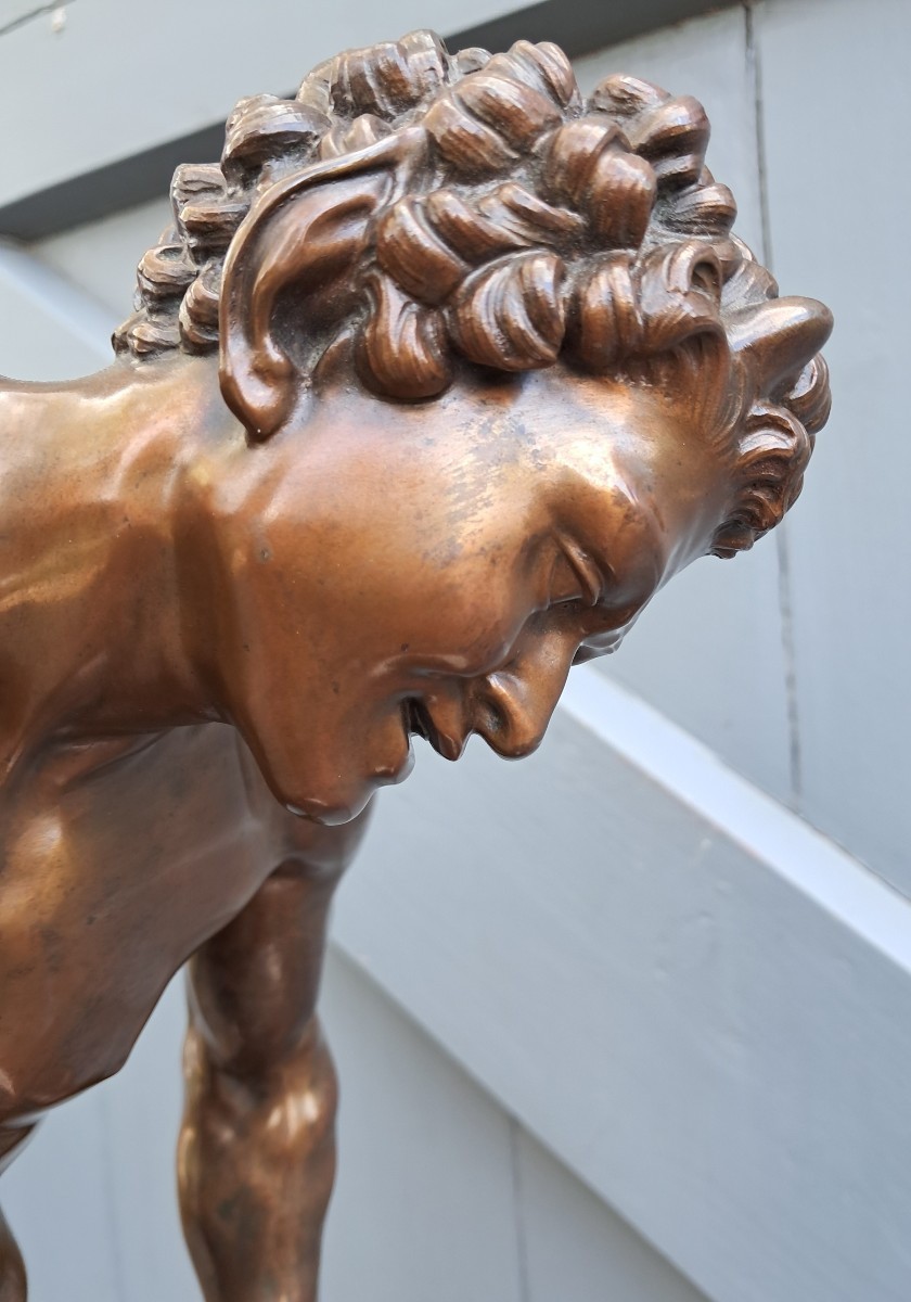 Grand bronze satyr dansante-photo-2