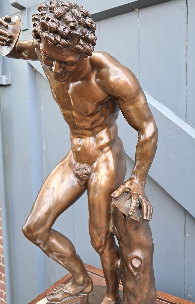 Grand bronze satyr dansante-photo-1