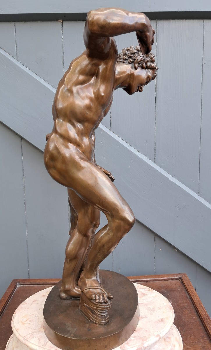 Grand bronze satyr dansante-photo-3