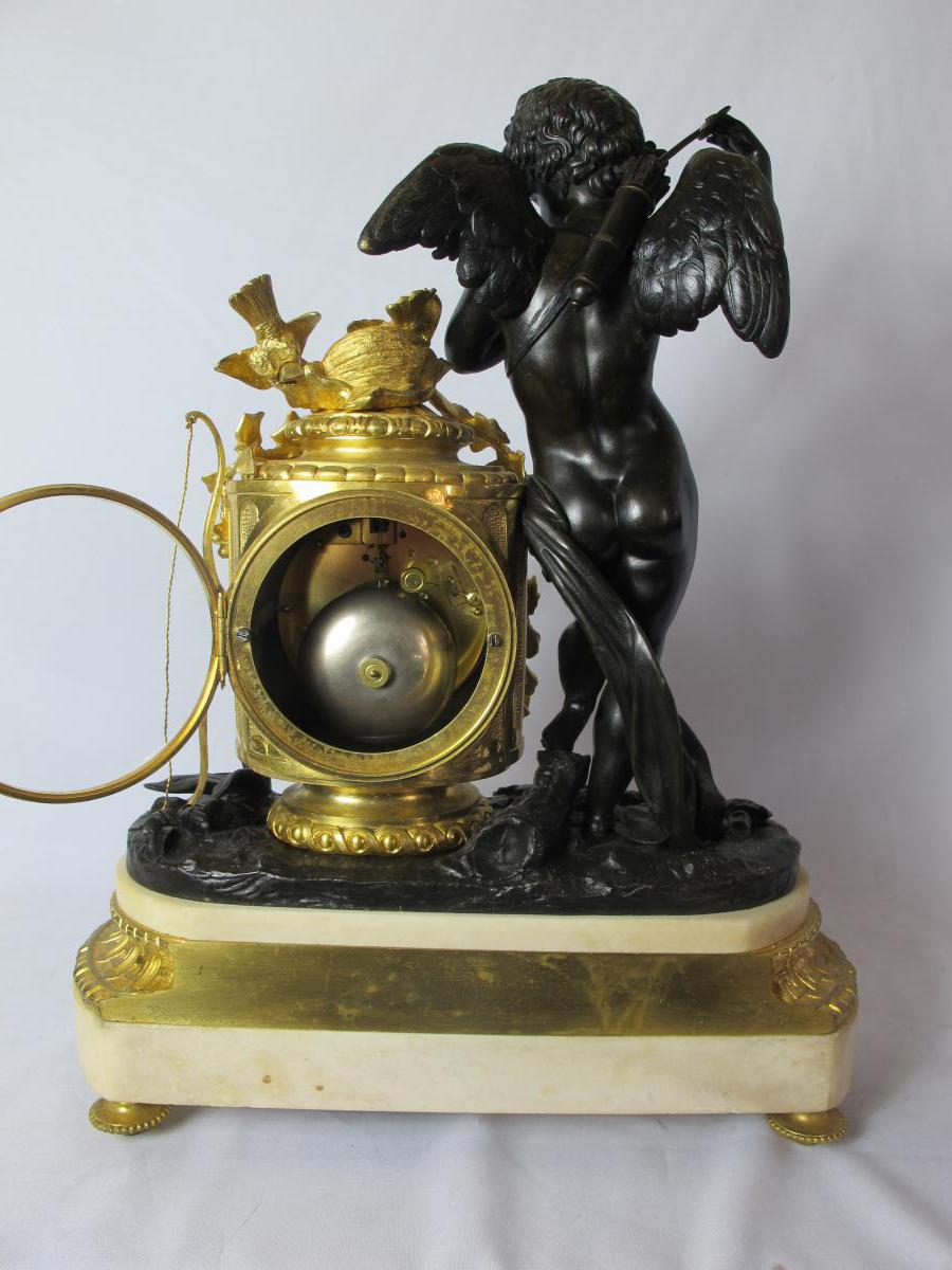 Pendulum Gilt Bronze Signed Perriraz In Paris-photo-1
