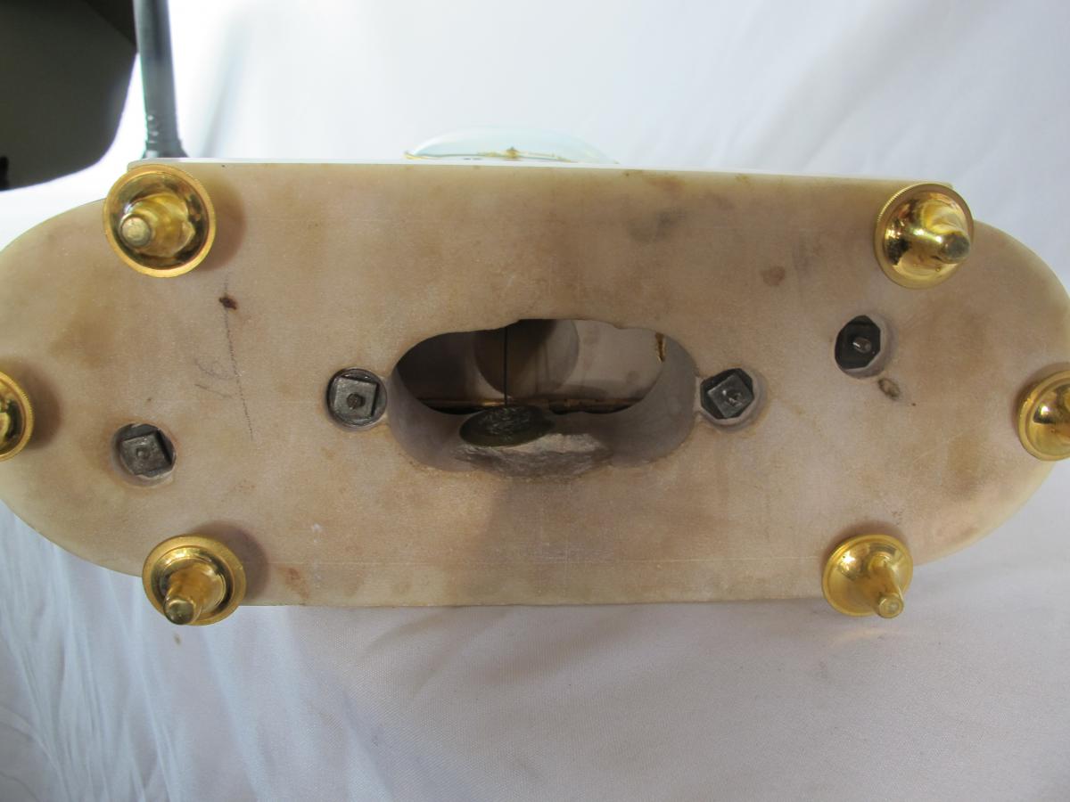 Pendulum Gilt Bronze Signed Chiout Laine Paris.-photo-2