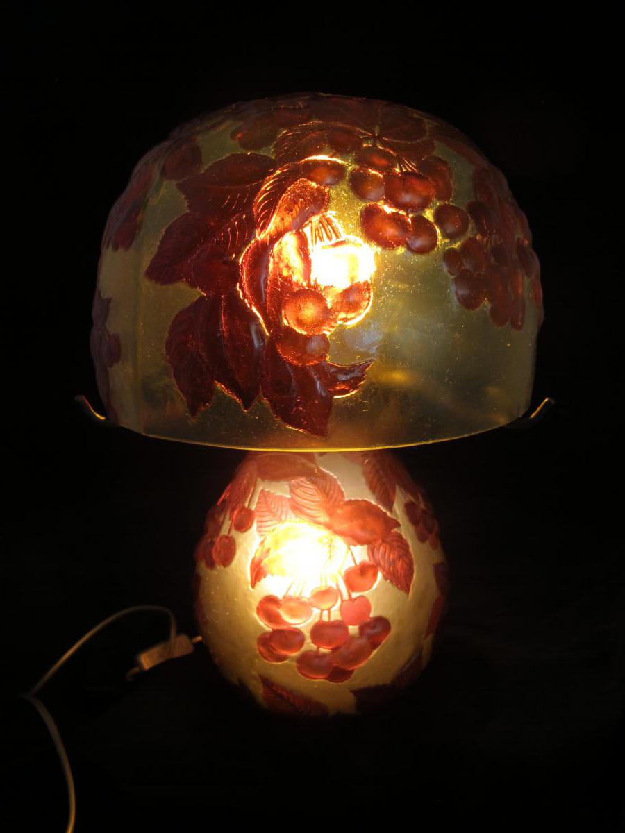 Mushroom Lamp Signed Art De Michou. Desk Lamp