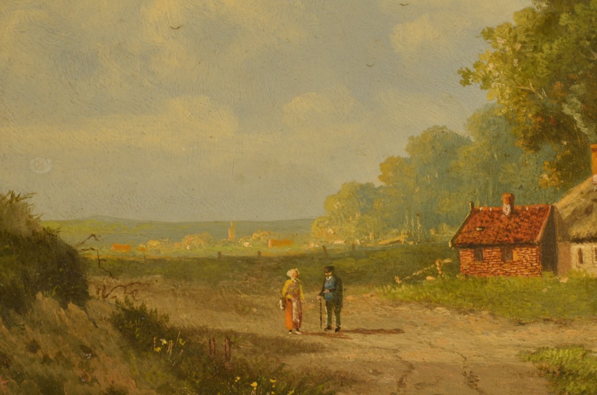 Dutch School Painting. Signed Gvh-photo-3