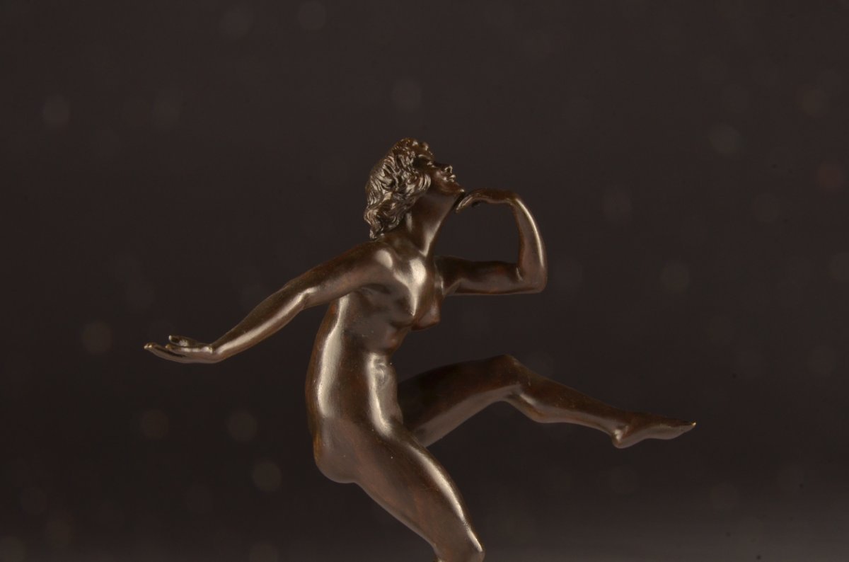 Bronze Art Nouveau Dancer By Roger Varnier.-photo-2