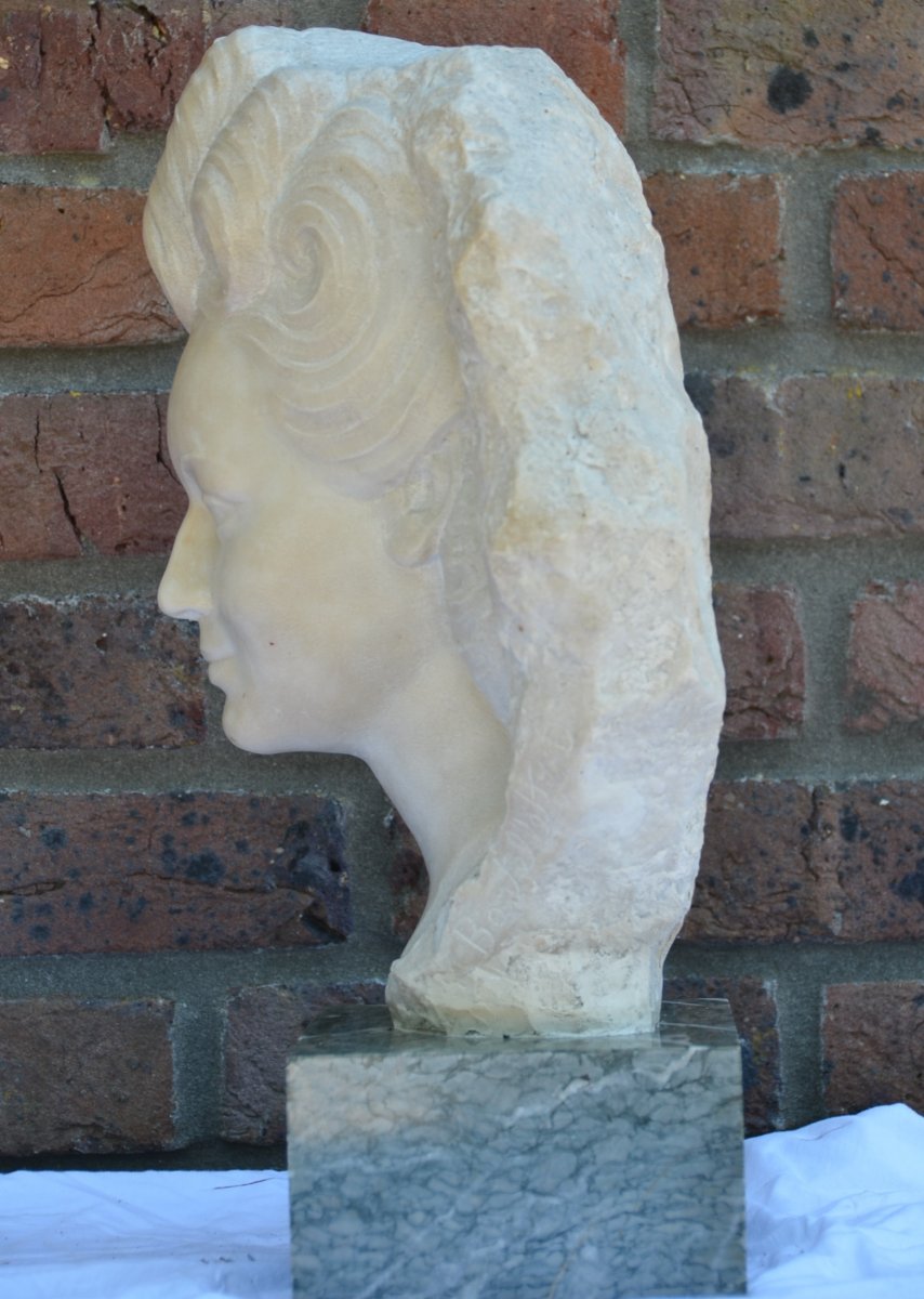 Marble Bust By Bartoletti (1898)-photo-4