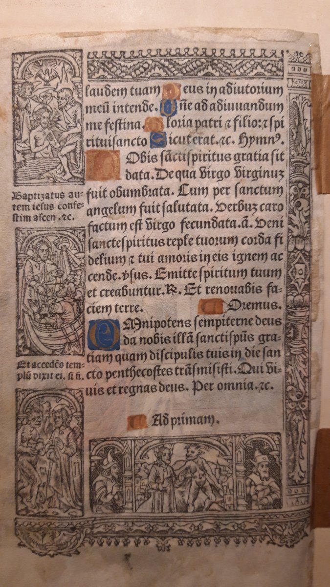 Deux Pages d'Enluminure Vers 1520 16e siècle.-photo-6