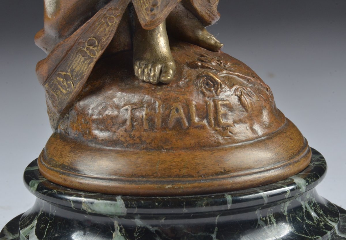 Bronze Armand Guenard (1865-1925) Thalia Thalie-photo-5
