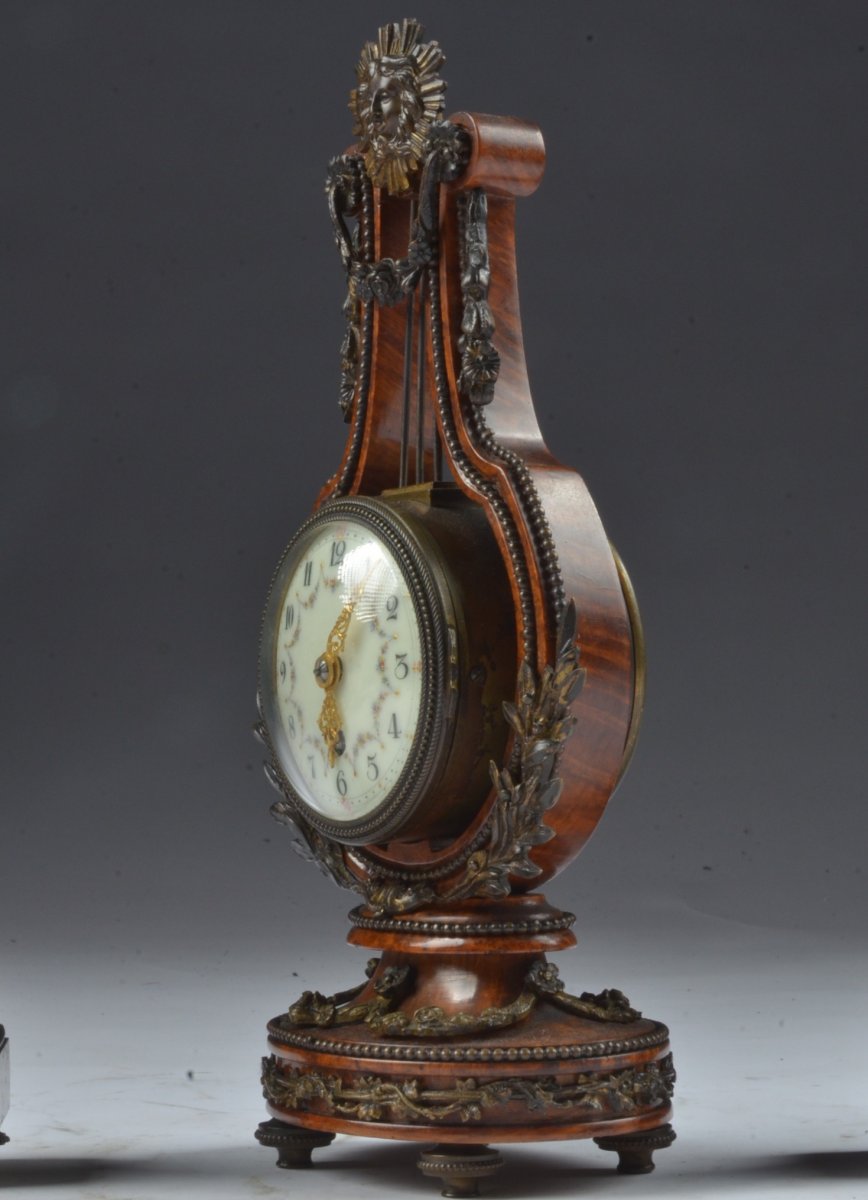 Clockset Bronze And Burlwood-photo-1