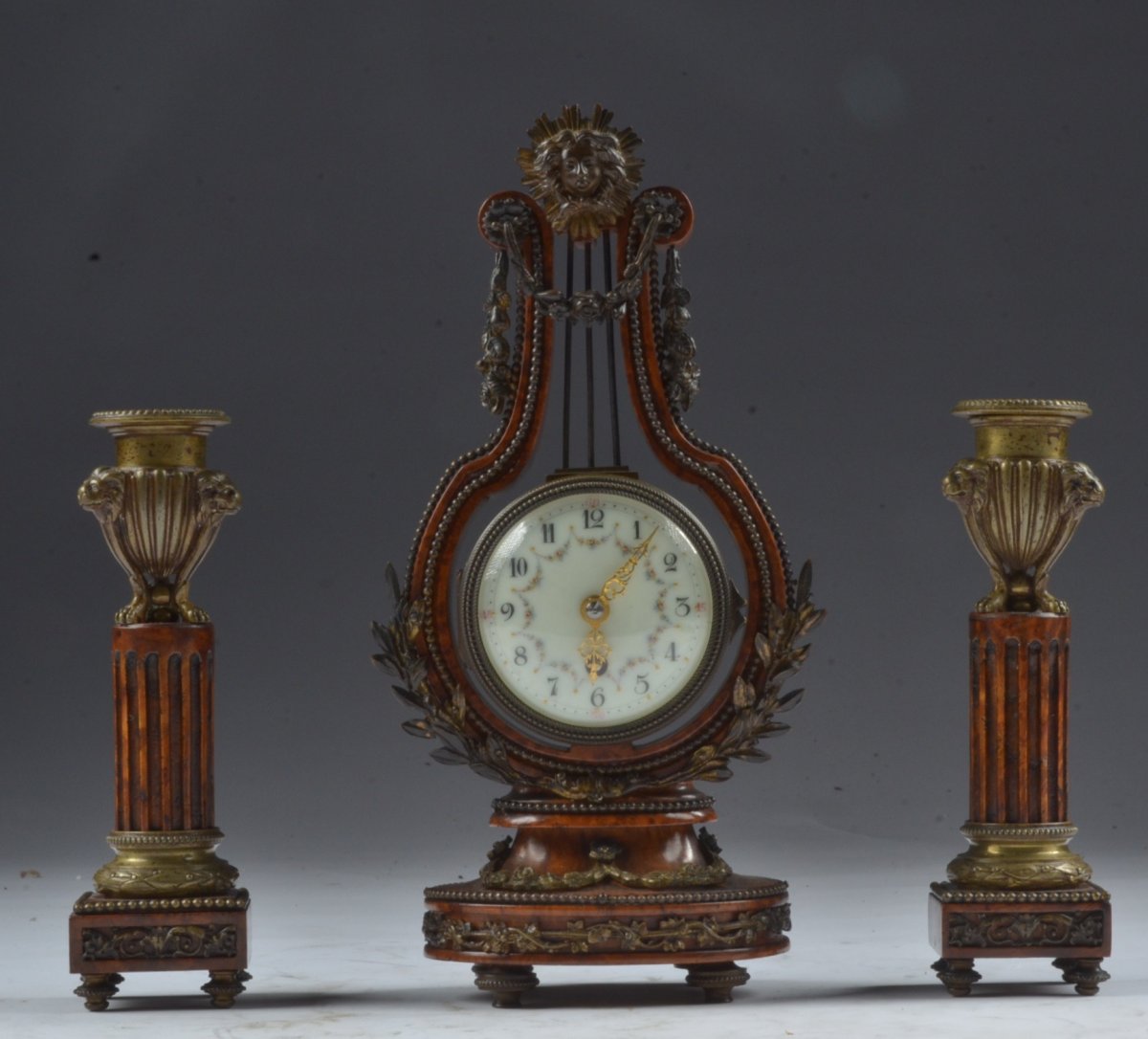 Clockset Bronze And Burlwood-photo-2