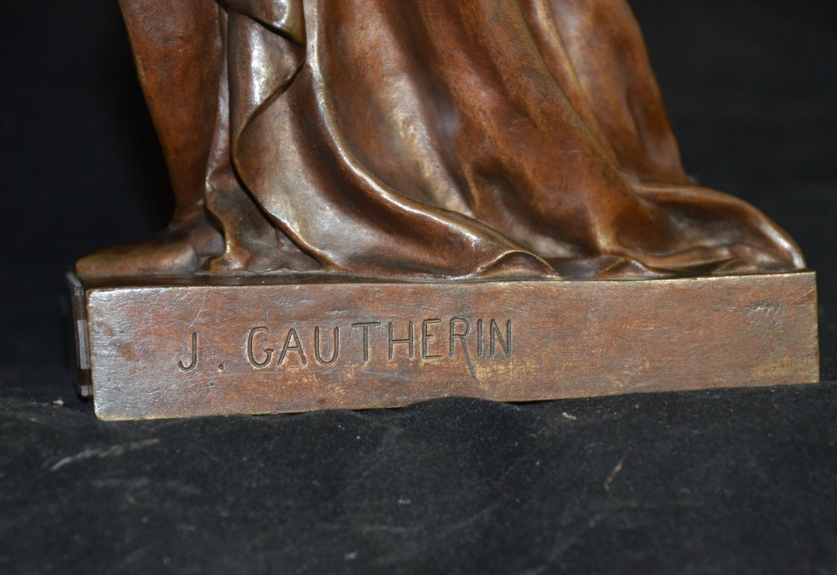 Bronze J. Gautherin  Clotilde de Surville-photo-1