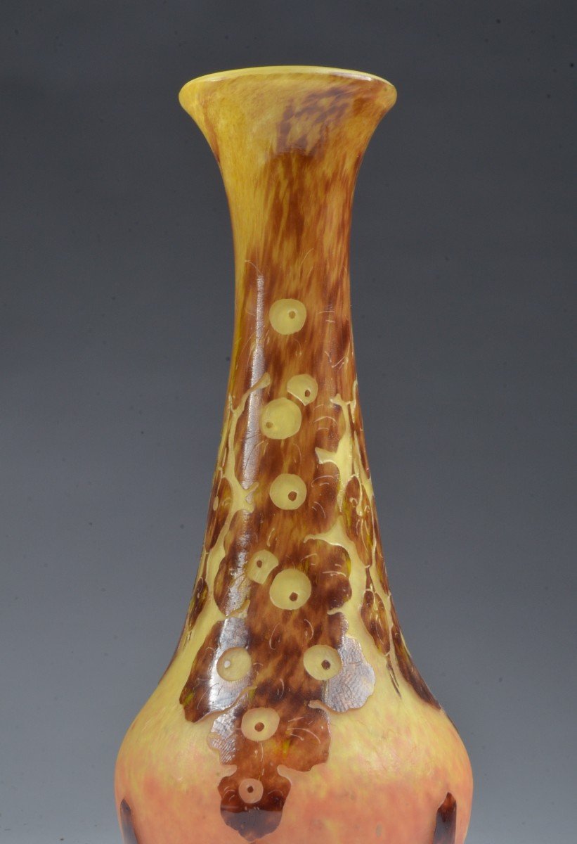 Art Deco Vase Signed Le Verre Francais.-photo-4