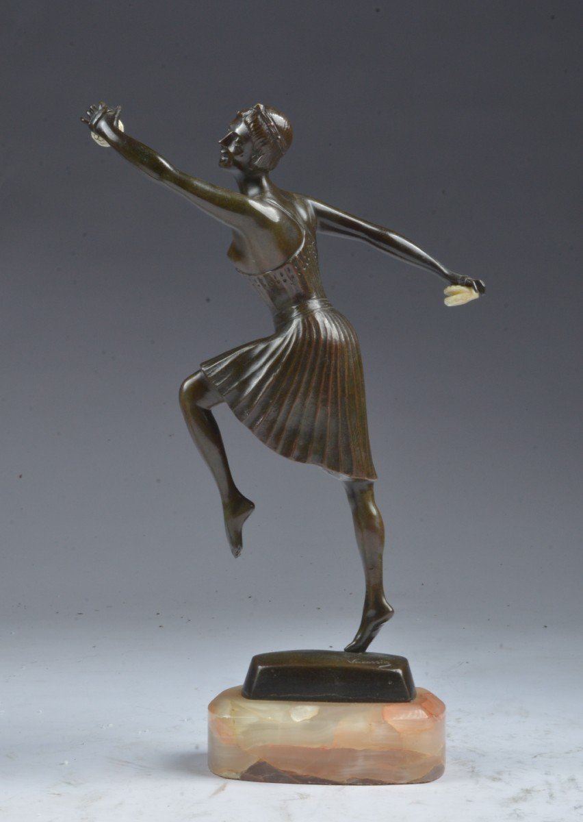 Bronze Danseuse Georges Lucien Vacossin (1870-1942)-photo-2