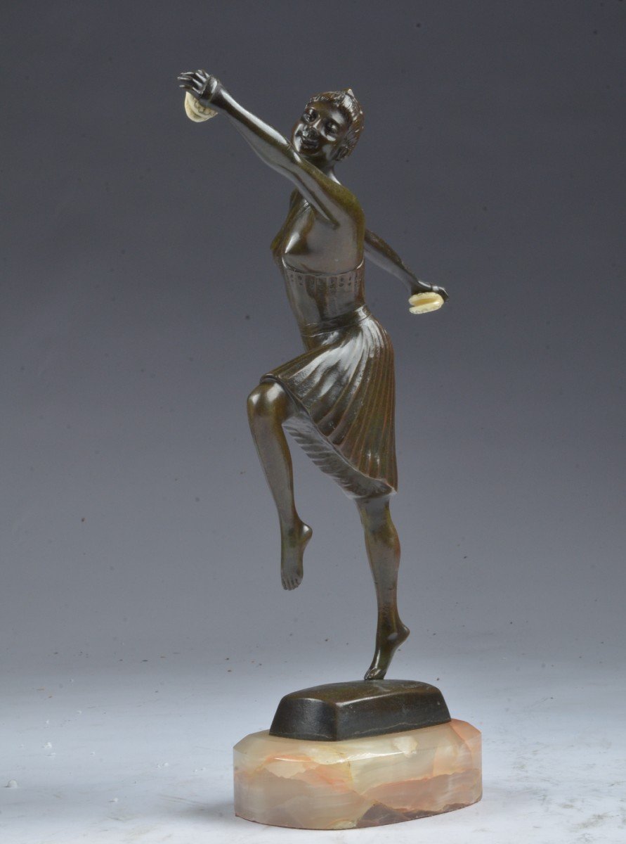 Bronze Danseuse Georges Lucien Vacossin (1870-1942)-photo-3