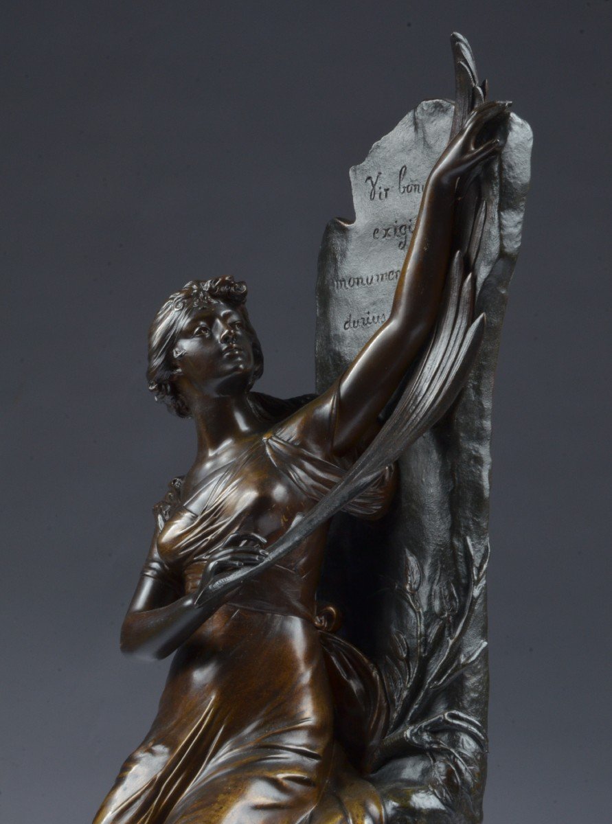 Bronze Signé E. Drouot. (1859-1945) -photo-3
