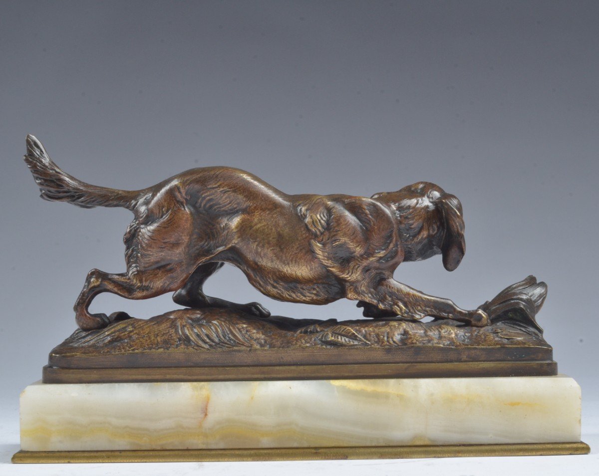 Bronze Chien. Signé Arson. (1822-1888)-photo-4