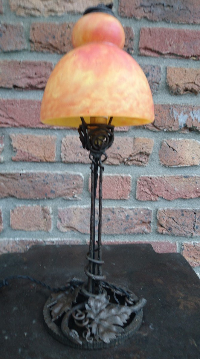 Lampe De Table Art Nouveau Signé Daum