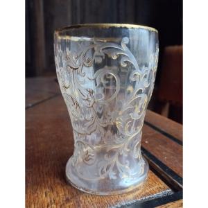 Daum Nancy Glass Engraved.