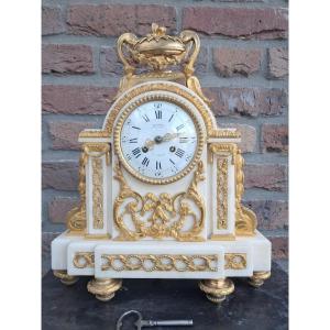 Gilt Bronze Clock. Signed Deniere. 