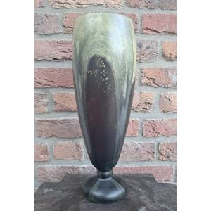 Overlay vase signé Schneider