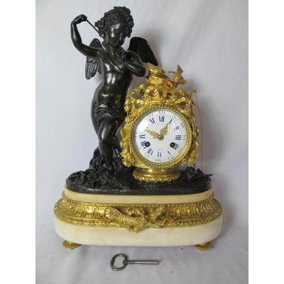 Pendulum Gilt Bronze Signed Perriraz In Paris