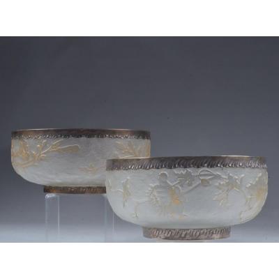 Pair Of Daum Nancy Cups