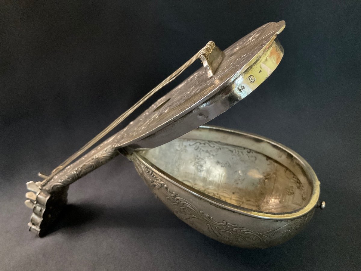 Somptueux Coffret à Bijoux Dissimulant Un Flacon à sel en argent fin XIXème Siècle -photo-5