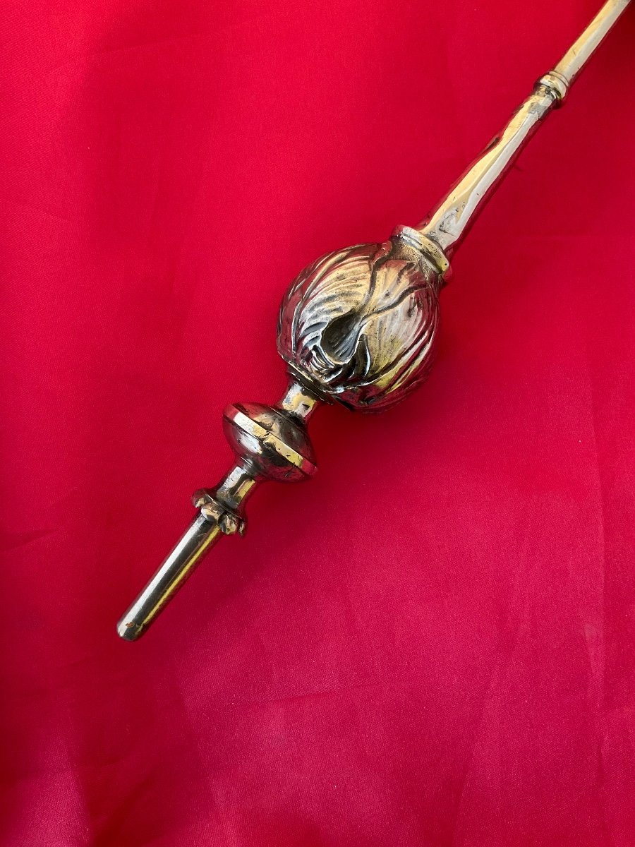 Sceptre De Vierge En Argent Massif époque 17éme Siècle -photo-3