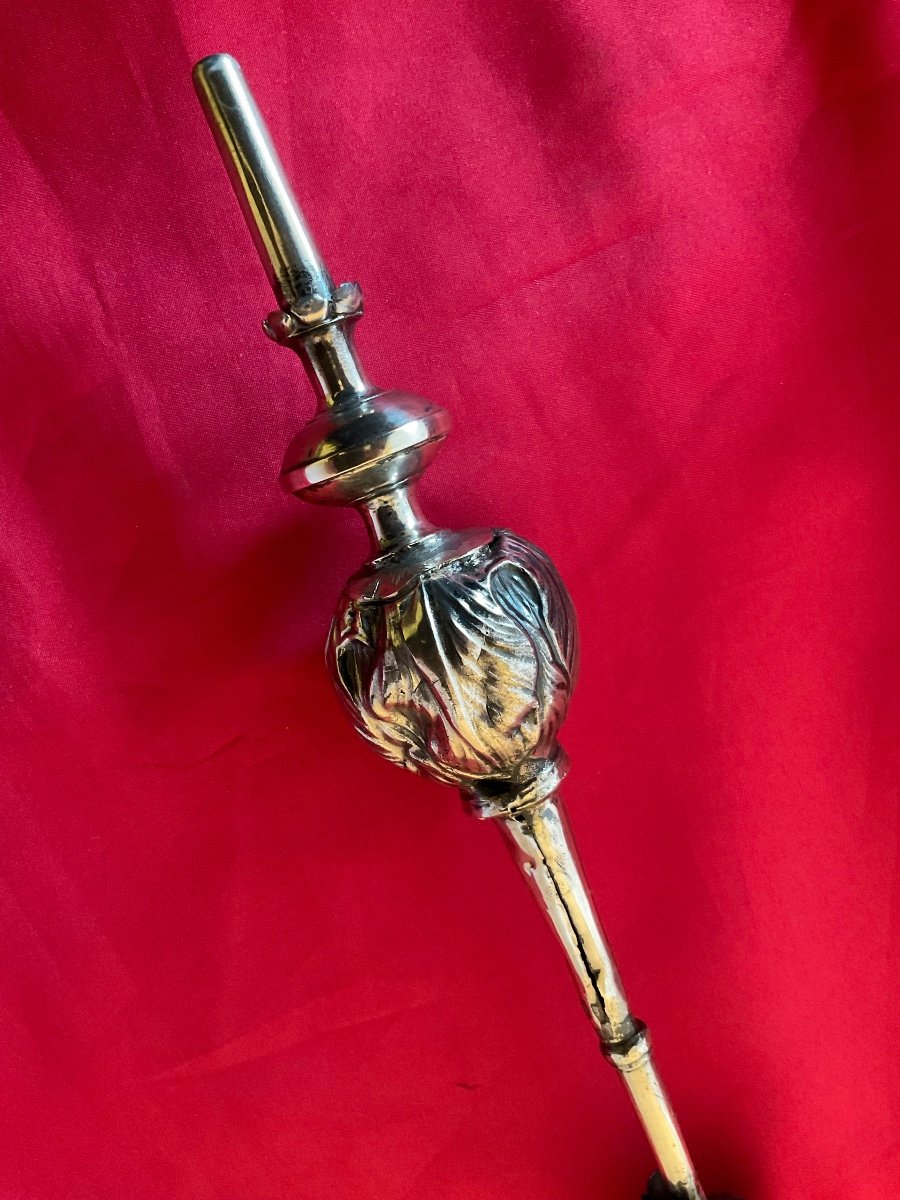 Sceptre De Vierge En Argent Massif époque 17éme Siècle -photo-2