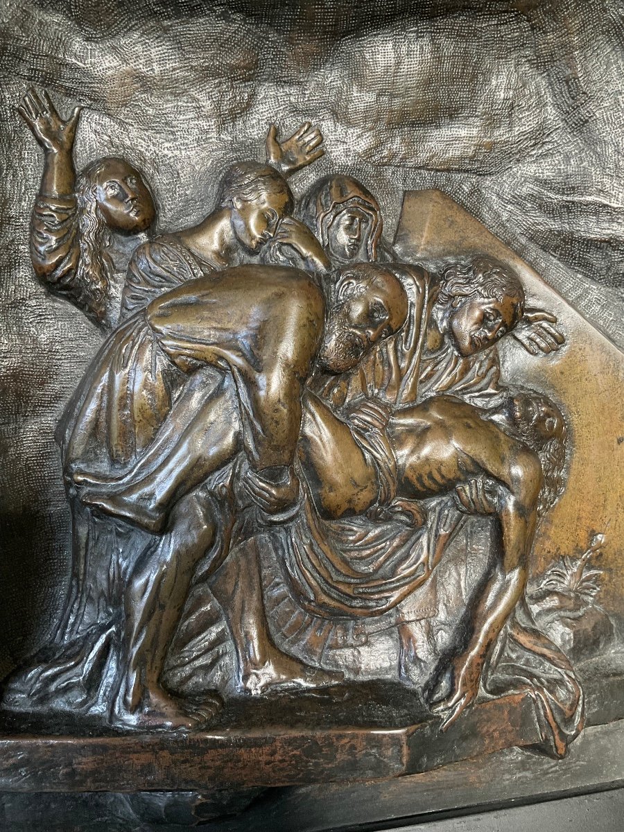 Bas Relief Patinated Bronze Late 17th Century -photo-4