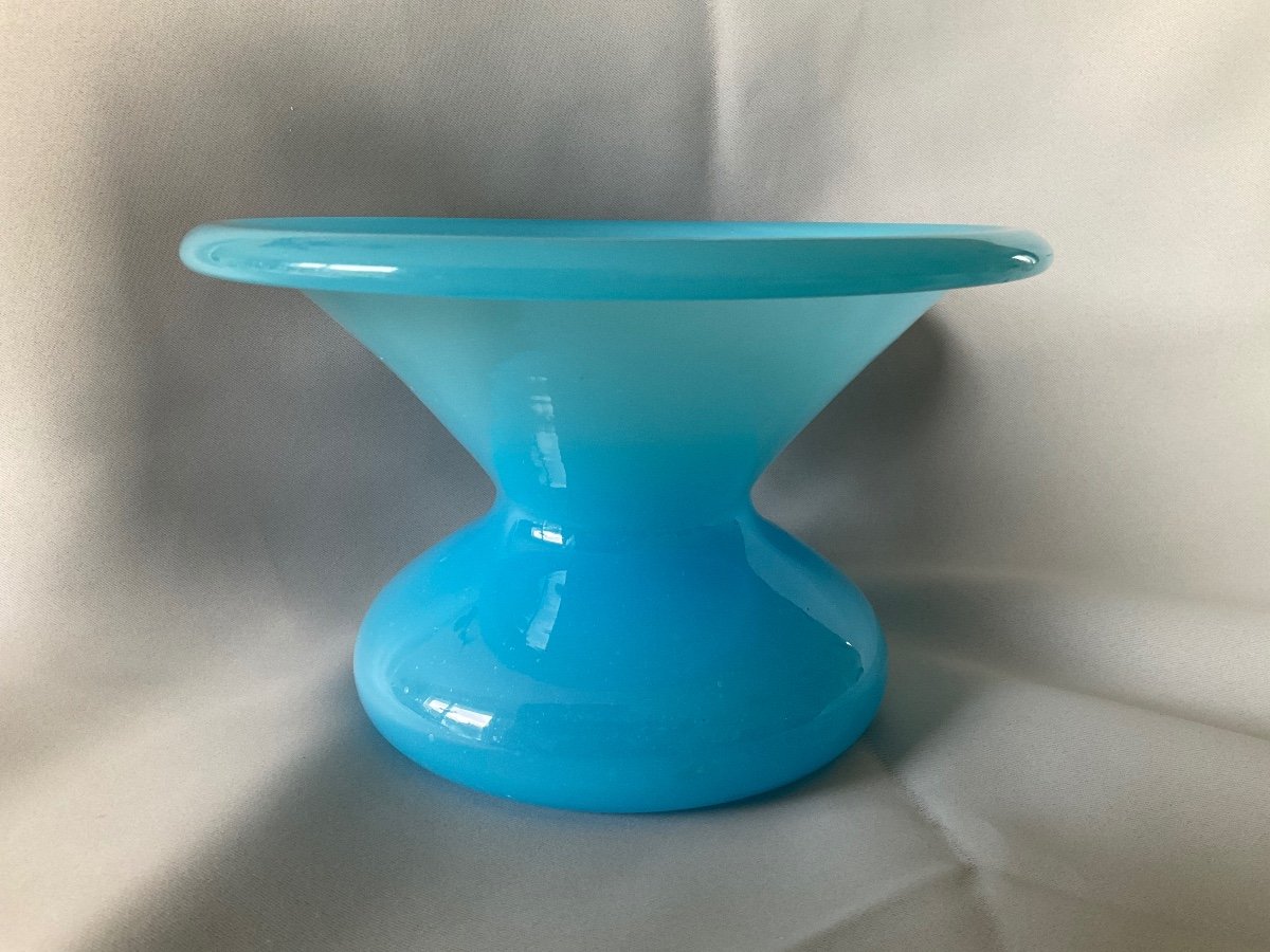 Opaline De Cristal Bleu Turquoise 19éme Siècle 