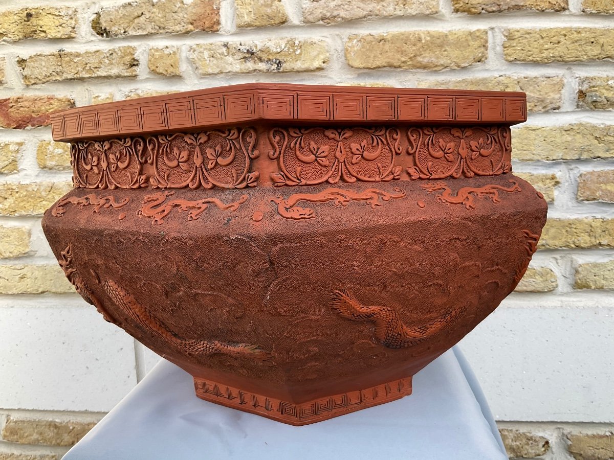 Vasque Yixing En Grès 19éme Siècle -photo-4