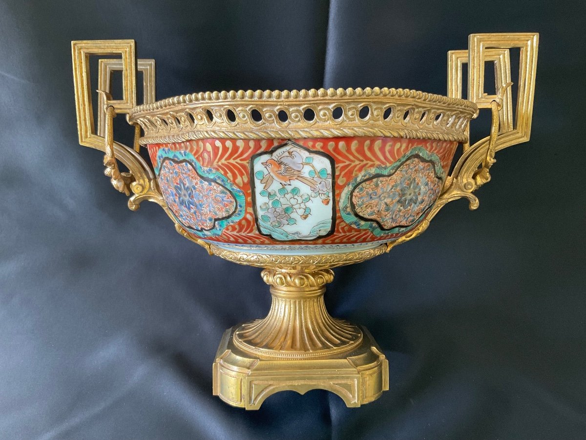 Porcelain Cup From Imari Napoleon III Late 19th Century -photo-1