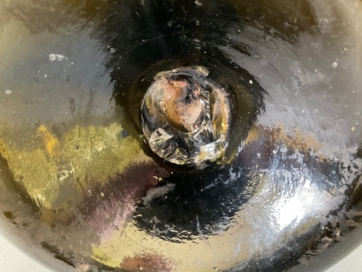 Onion Bottle In Blown Glass Late 17th Century Netherlands-photo-3