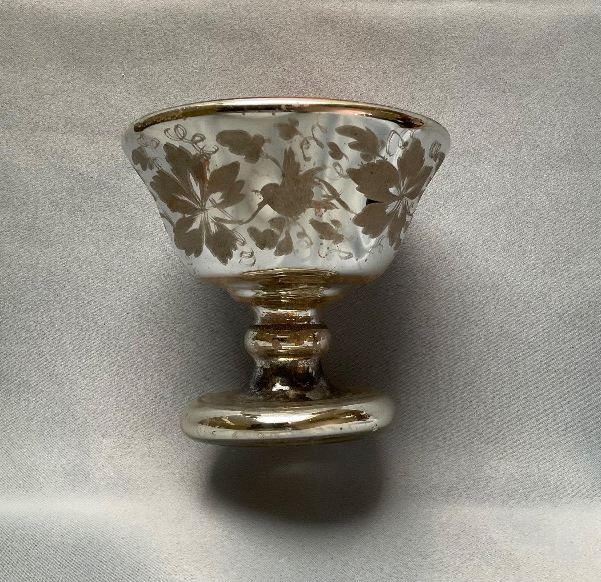 Eglomisé Glass Small Cup 19th Century -photo-1