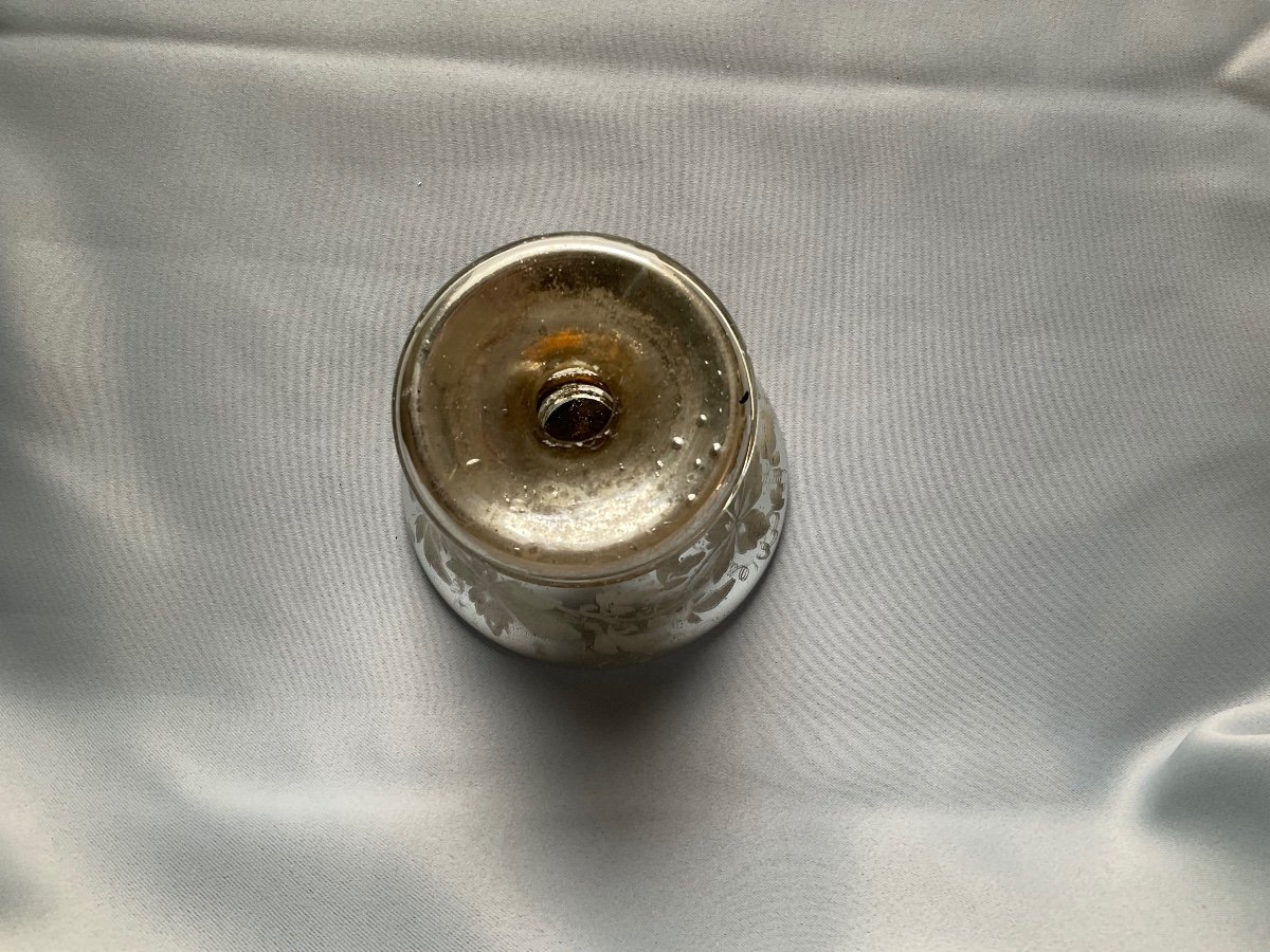 Eglomisé Glass Small Cup 19th Century -photo-4
