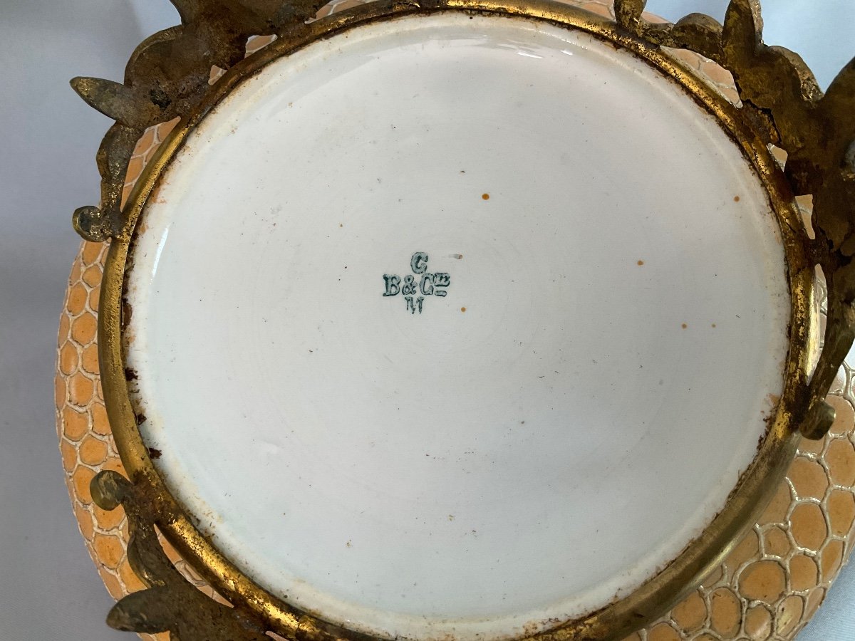 Large Biscuit Box Manufacture De Creil Et Montereau 19th Century -photo-1