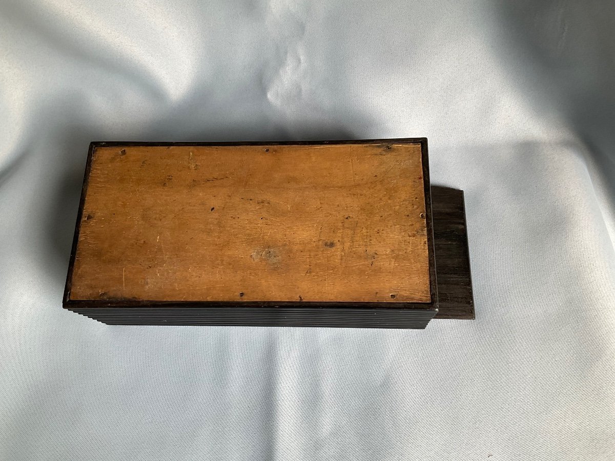 19th Century Solid Ebony Box -photo-3