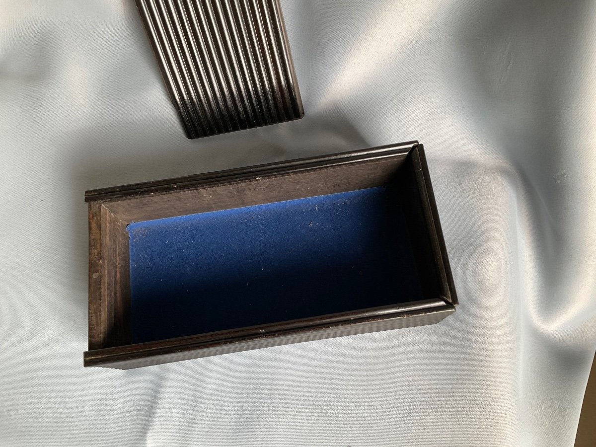 19th Century Solid Ebony Box -photo-3