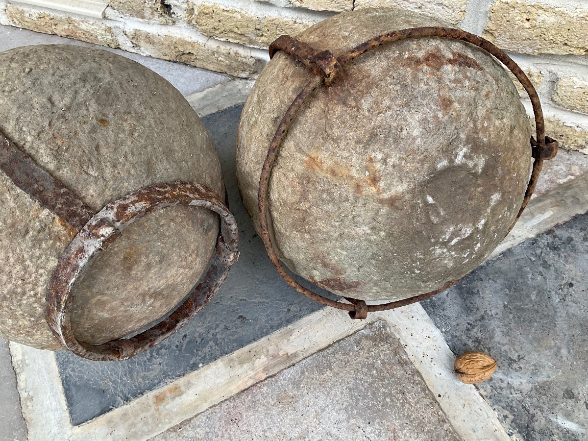 Pair Of Stone Balls 17th Century -photo-4