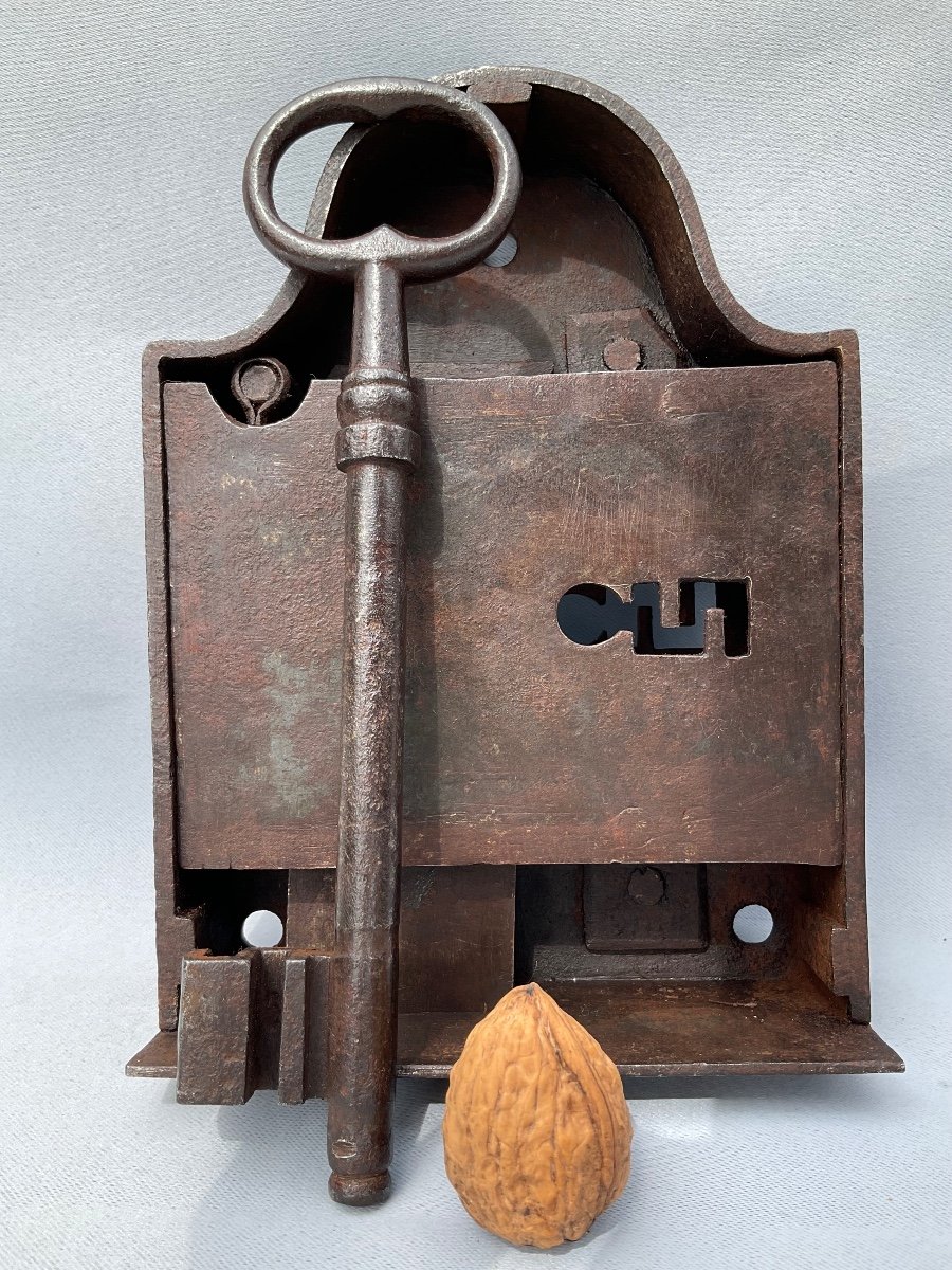 Wrought Iron Lock Early 19th Century -photo-3