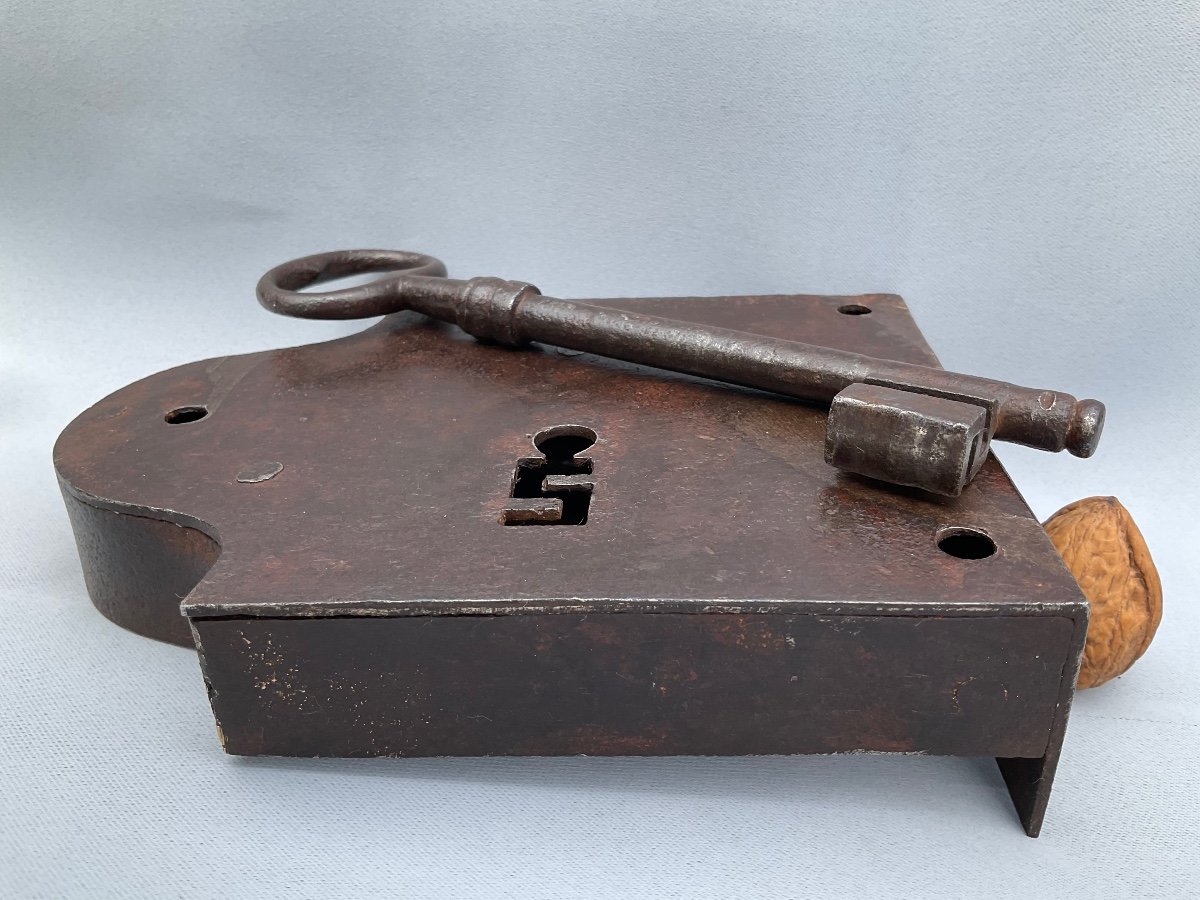 Wrought Iron Lock Early 19th Century -photo-2