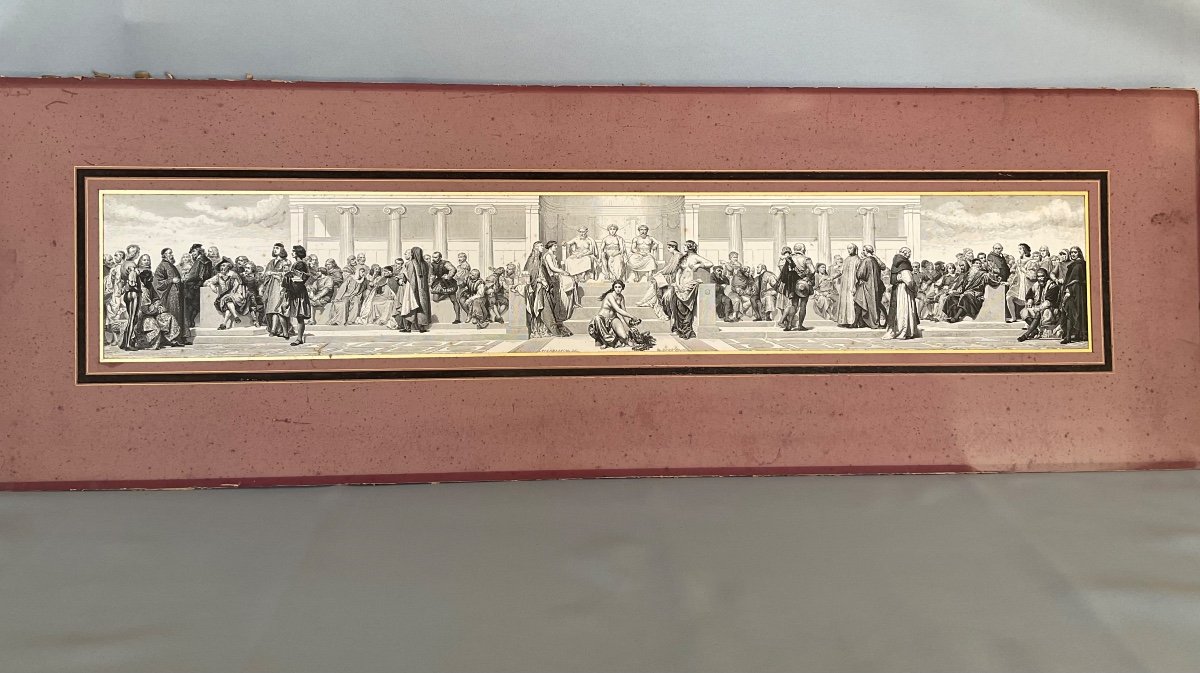 Gravure Panoramique De Léon Louis Chapon 19éme Siècle -photo-2