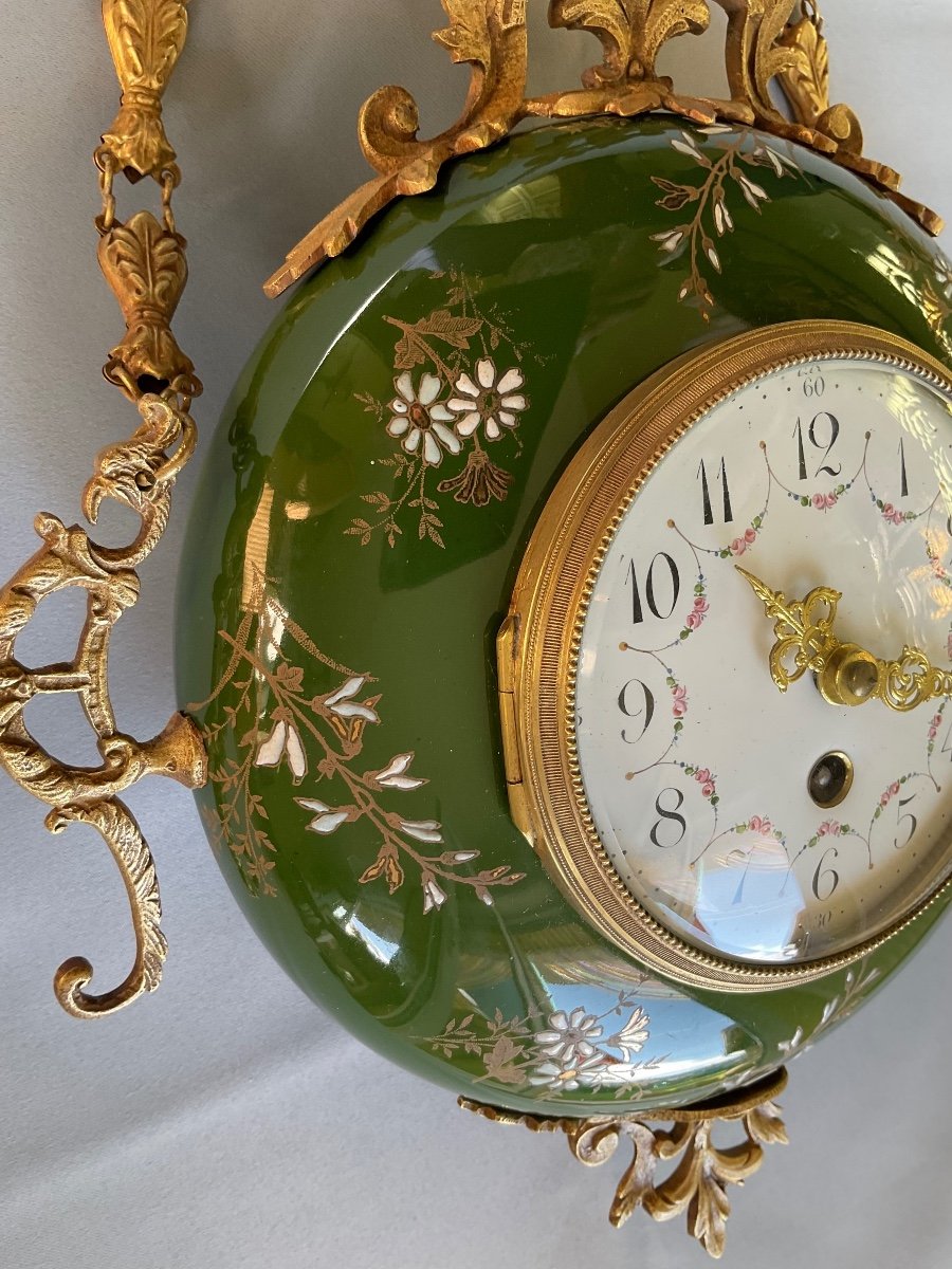 Enamelled Baker's Clock 20th Century -photo-3