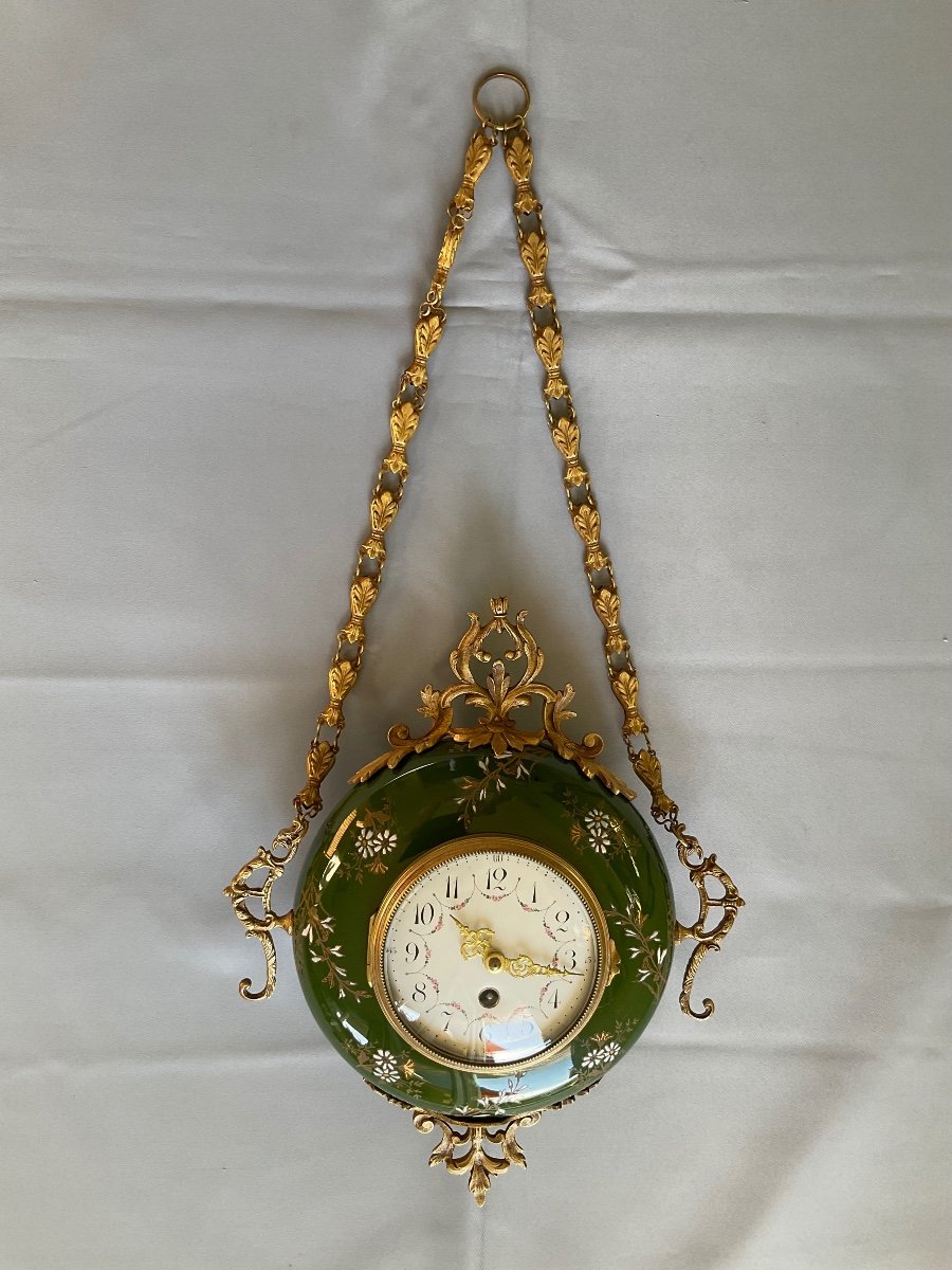 Enamelled Baker's Clock 20th Century -photo-8