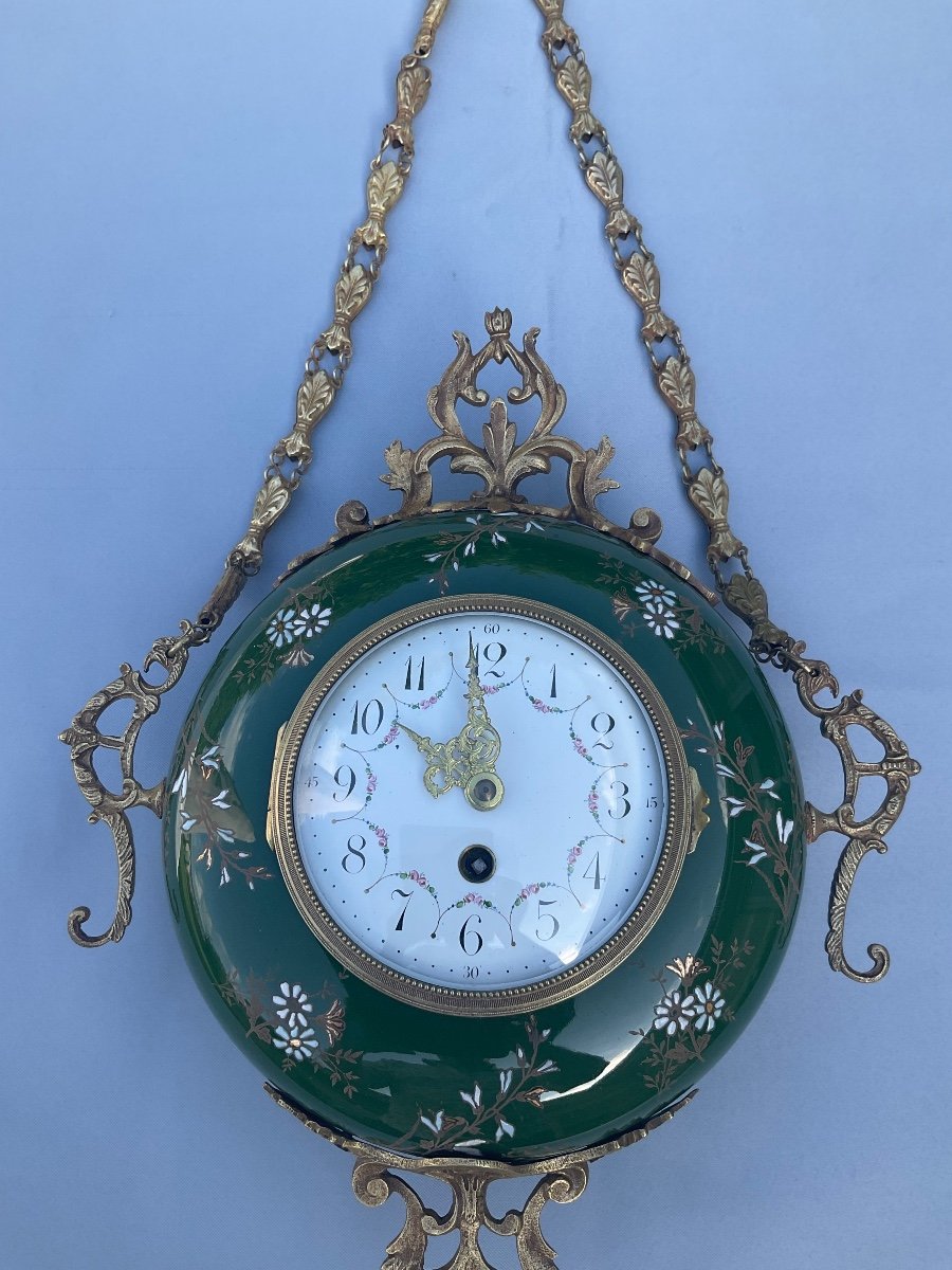 Enamelled Baker's Clock 20th Century 