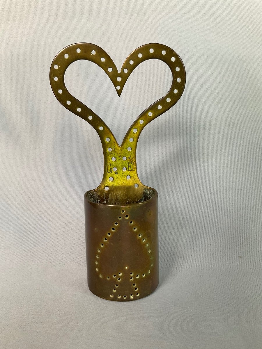 Late 19th Century Brass Match Holder -photo-1