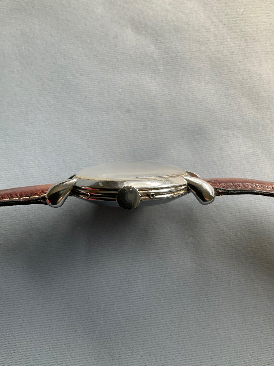 Jaeger Lecoultre Montre Bracelet Acier Triple Calendrier Année 1940-photo-2