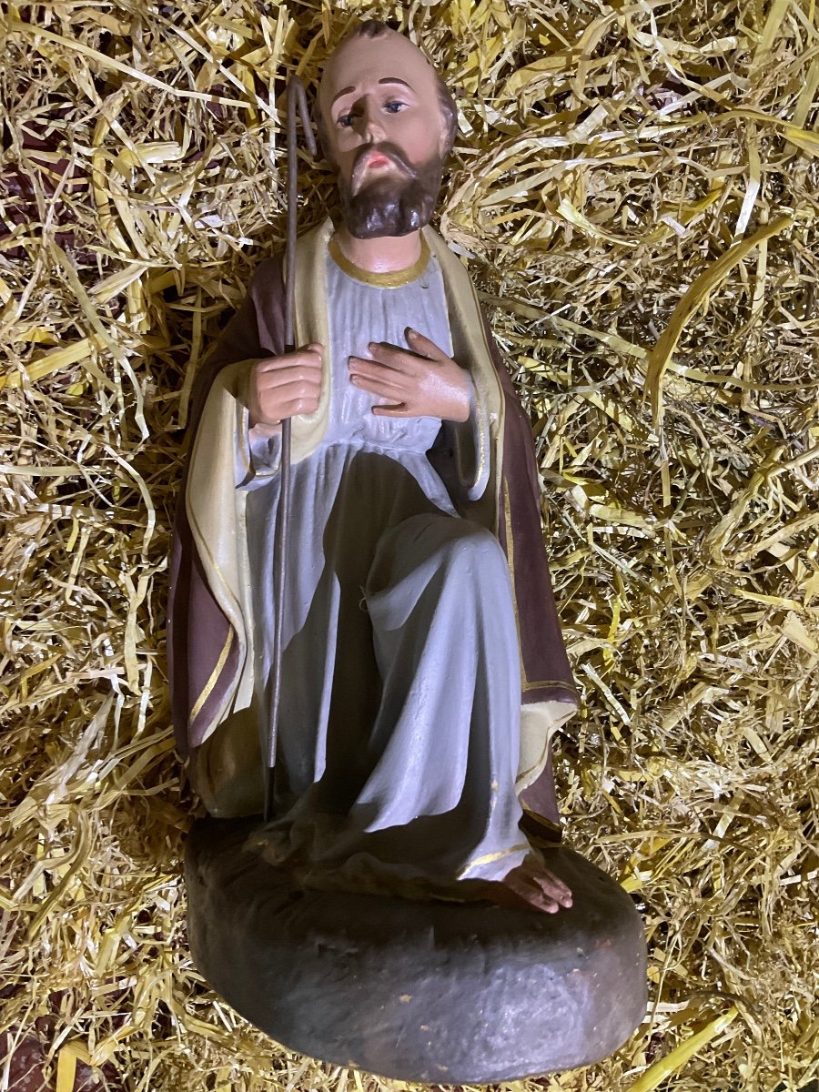 Crèche D’église Santons Noël Fin 19éme Siècle -photo-2