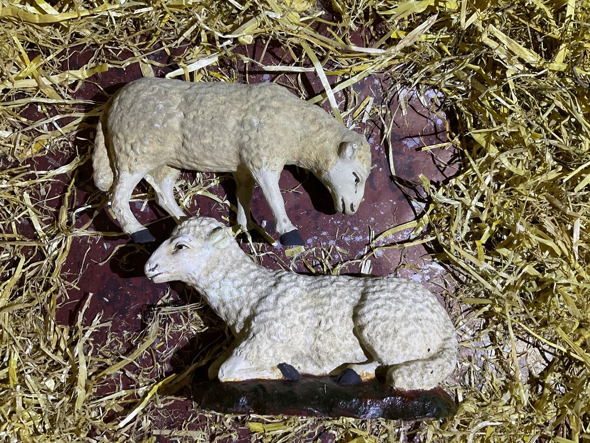 Crèche D’église Santons Noël Fin 19éme Siècle -photo-7